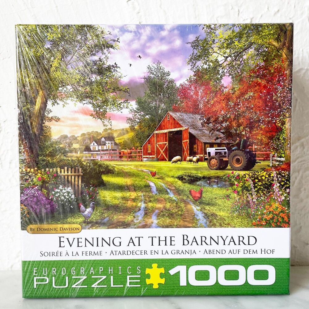 Eurographics Evening at the Barnyard Puzzle 1000 Piece Dominic Davison Landscape